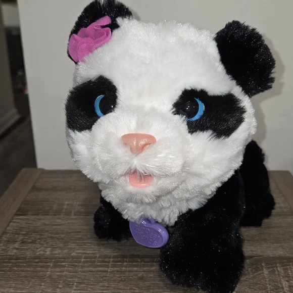 Hasbro Furreal Friends Pom Pom My Baby Panda Bear Battery Operated Plush Tested - Picture 1 of 6